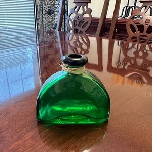 Emerald Glass Decorative Bottle